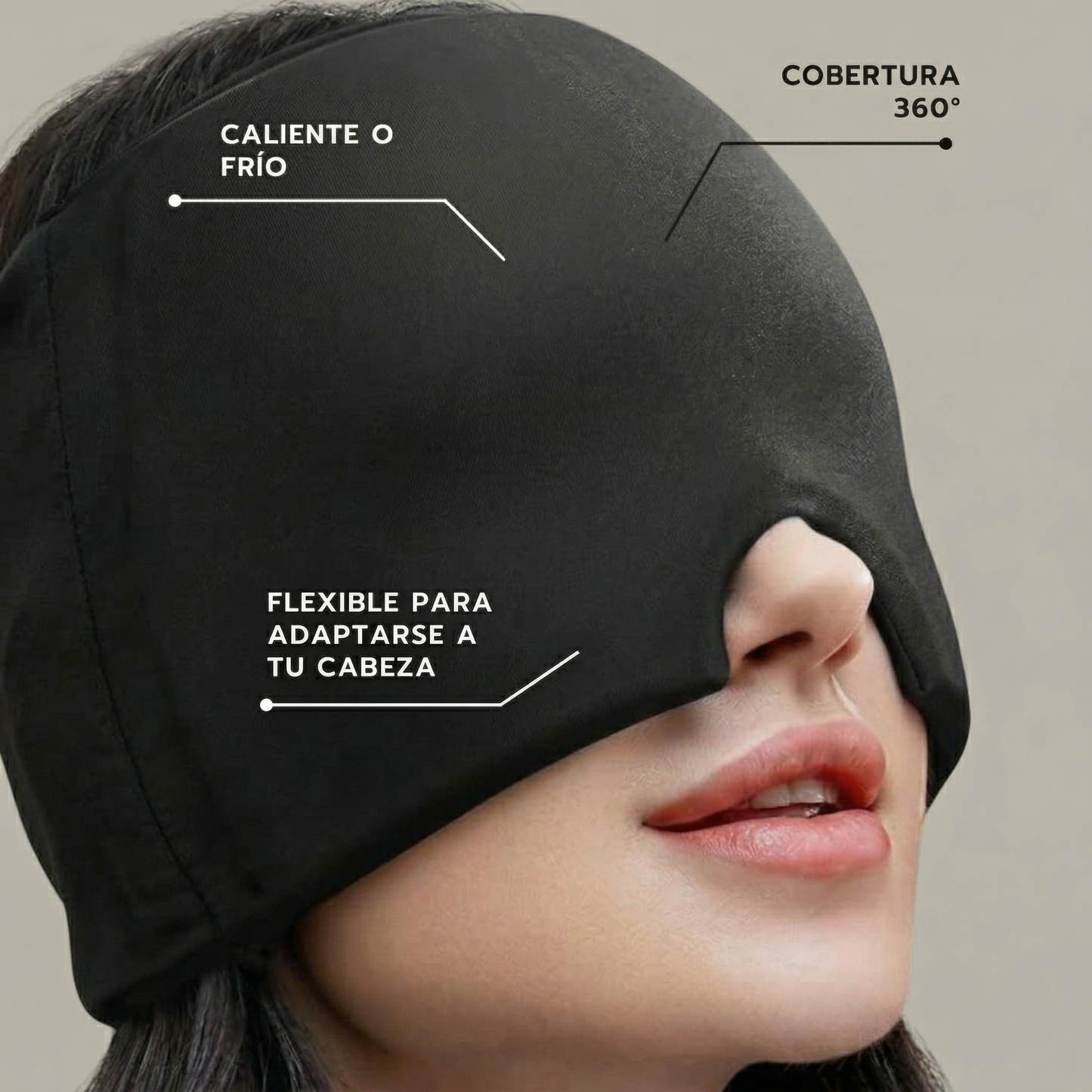 Gorro para Migraña con Gel Frío | Alivio Inmediato para Dolor de Cabeza, Tensión y Estrés